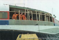 SRN4 Swift (GH-2004) being repaired after an incident at Dover